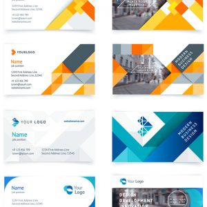 Business cards with templates
