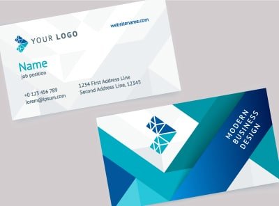Business cards with template
