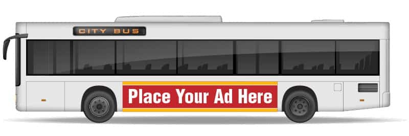 bus ad product image example that says place your ad here