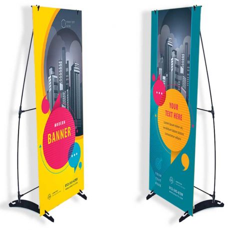 Trade Show Display Pop Up Advertising X Banner Stand 24" x 63" With  Graphics 