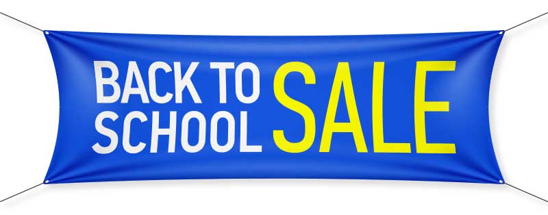 Back to school sale vinyl banner product image