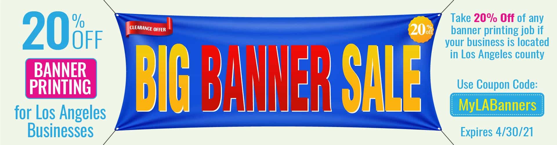 Banner printing special for Los Angeles Businesses