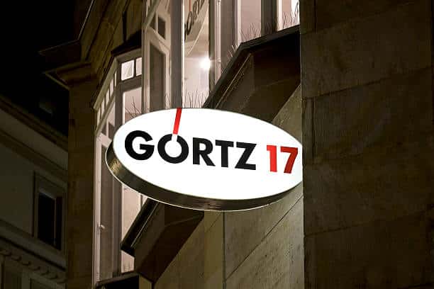 Wiesbaden, Germany - March 10, 2011: Illuminated sign of Goertz Shoe Store in the center of Wiesbaden, Germany. Goertz GmbH is a German shoe and sportswear retailer company. Established in 1875, the company is headquartered in Hamburg and has 280 Stores in Germany, Austria, Poland and Switzerland.